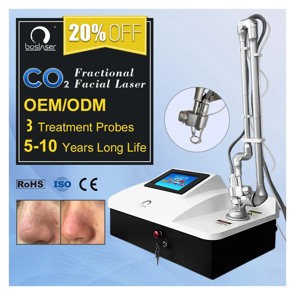 Sửa Chữa Da Lão Hóa 40W 50W 70W Điều Trị Phân Đoạn Co2 Laser Stretch Marks Co2 Đối Với Sẹo Co2 Laser Y Tế