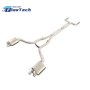 Système d'échappement arrière haute performance SS304 avec quatre sorties pour Maserati Ghibli 3.0T V6, épaisseur 1,5 mm, poli miroir - Product Image 2