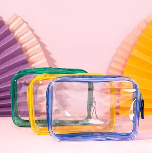 Damen Make-up Tasche Wasserdichte PVC Reise Kosmetik etui Klare MakeUp Taschen für Toiletten artikel Pinsel Organizer Set Tasche