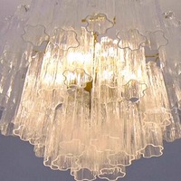 Lampes suspendues LED modernes de luxe pour chambre chaude or goutte de pluie suspension pour Villa escalier verre soufflé à la main 100% fabriqué à la main