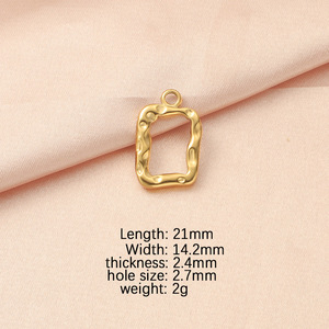 Steel Rectangle Concave Pendants Charms Diy Necklace <strong>Jewelry</strong> Making Accessories Findings Wholesale <strong>Supplies</strong> - Product Image 6