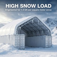 UV Dayanımlı Galvanizli A-Çerçeveli Nakliye Konteyneri Depolama Çadırı (610g PVC) Acil Yardım Malzemeleri Depolaması İçin