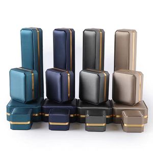 Boîte d'emballage et <span class=keywords><strong>de</strong></span> rangement pour bijoux en cuir jaune <span class=keywords><strong>de</strong></span> Guangzhou, pour bracelets et colliers, avec logo personnalisé, directement <span class=keywords><strong>de</strong></span> l'usine - Product Image 1