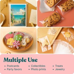 4 X 6 Cellophane <b>Bags</b> Self Sealing Food Grade For Baked Goods Packaging - Product Image 6