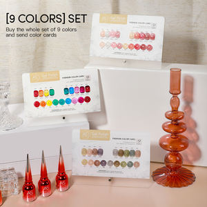 เป็นสีลูกกวาดกลิตเตอร์9D แม่เหล็กชุดเจลทาเล็บ UV 9สีการ์ดสีทาตาเจลแมว15มล. ต้องการเคลือบชั้นนำ LED คอลเลกชันเจล UV - Product Image 6