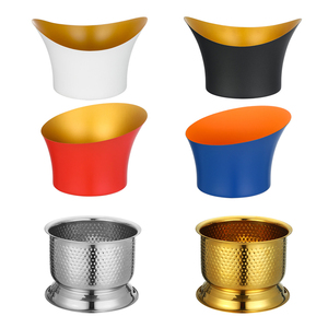 Cubetera <span class=keywords><strong>de</strong></span> Acero Inoxidable 304 <span class=keywords><strong>de</strong></span> Gran Capacidad, Venta al por Mayor <span class=keywords><strong>de</strong></span> Fábrica, Diseño Floral Negro y Dorado, Estilo Nórdico Portátil <span class=keywords><strong>para</strong></span> Fiestas y Vino - Product Image 3