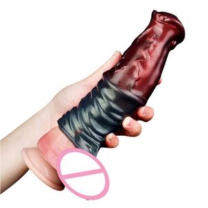 Funda de Silicona para Pene con Forma de Caballo, Anillo para Pene, Extensor de Pene, Retrasador de Eyaculación, Juguetes Sexuales para Hombres Adultos - Product Image 3