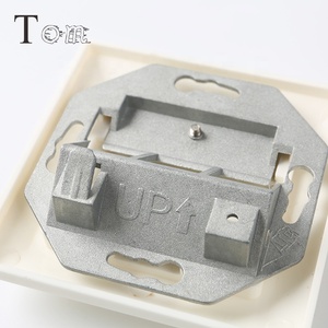 TOM-MB-29-02 German style faceplate rj11 <span class=keywords><strong>rj45</strong></span> 2 port modular keystone jack faceplate network CAT6 ace plate - Product Image 4