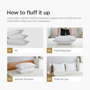 Almohadas de Cama con Relleno de Microfibra 3D de Calidad Hotelera, Transpirables, Ecológicas, de 300 Hilos, para Dormir de Lado, Boca Arriba o Boca Abajo - Product Image 5