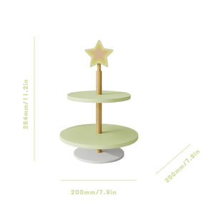 Forma di albero torta Stand in legno divertente giocattolo di varie torte ricca combinazione di gioco infantile esperienza <span class=keywords><strong>gioia</strong></span> di tè del pomeriggio regalo per bambini - Product Image 1