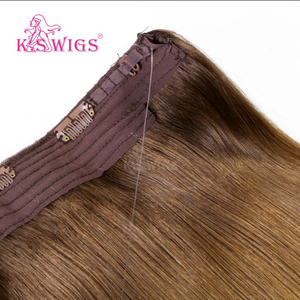 Extensiones de cabello Halo, cabello humano Remy con cutícula virgen, sin pegamento, sin cinta adhesiva, extensiones de cabello Halo invisibles para mujeres, para añadir volumen al cabello. - Product Image 4