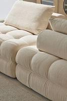 Canapé modulaire beige simple scandinave, ensemble de canapés modernes, canapé relaxant individuel inclinable