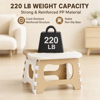 Tabouret pliant portable en plastique PP avec poignée, idéal pour la maison, les voyages, le camping, les enfants, petit, antidérapant, léger – Offre spéciale