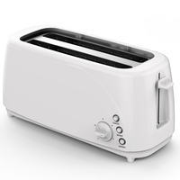 Grille-pain électrique Tenfly en plastique et acier inoxydable, personnalisable, pour usage domestique, 4 tranches, petit-déjeuner, grille-pain intelligent à ouverture automatique, appareil à sandwich