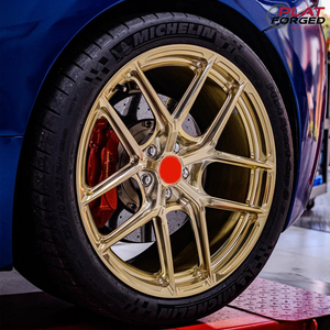 Jantes forgées monobloc personnalisées de 19, 20 et 21 pouces en or champagne, design Y-Spoke P101-<span class=keywords><strong>SC</strong></span> pour BMW M3 M4 <span class=keywords><strong>Porsche</strong></span> <span class=keywords><strong>911</strong></span> Sport Car - Product Image 3