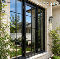 Fenêtres et portes à battants en aluminium anti-impact insonorisées à double vitrage pour projets de maisons américaines