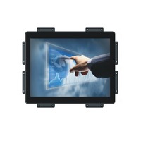Écran tactile capacitif TFT 19 pouces 16:9 avec boîtier métallique, 1920x1080, 1000 cd/m², IP65, garantie 3 ans, installation encastrée