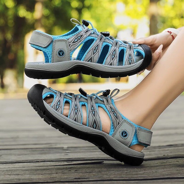 Summer Comfortable Breathable Outdoor Hiking Non-slip Wear-resistant Plus Size Women's Closed-toe Sandals