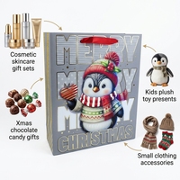 CS46 Ventes au comptant Sac de papier de Noël personnalisé de qualité supérieure à impression offset pour cadeau en stock