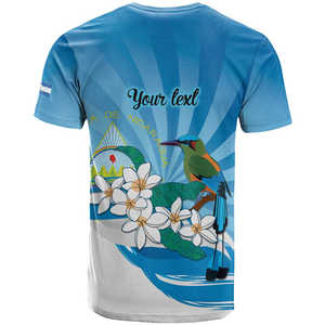 Camiseta Personalizada del Día de la Independencia de <span class=keywords><strong>Nicaragua</strong></span> Desde 1821, Orgulloso Guardabarranco Sacuanjoche, Poliéster Azul, Camiseta para Hombre de <span class=keywords><strong>Nicaragua</strong></span> - Product Image 3