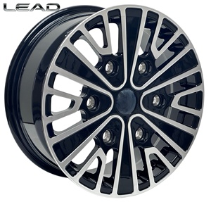 Rines de Aleación con Acabado Negro Mecanizado de 16-20 Pulgadas 5x100/5x112/5x108/6x130 Multirradio para Audi A3 Golf Seat <span class=keywords><strong>Leon</strong></span> Jagua - Product Image 2