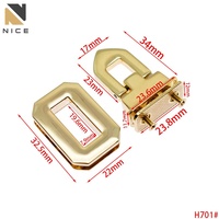 Kunci Putar Tas Tangan, Dompet, Dekorasi Tas, Kunci Putar Logam Seng, Logo Kustom, Perlengkapan Tas Logam, Grosir