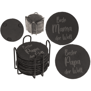 Dessous de verre en ardoise, avec impression laser, - Product Image 1