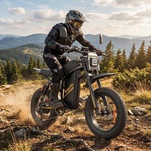 จักรยานไฟฟ้า Bopzin 60V 35Ah FatBike กำลังสูง สำหรับขี่บนภูเขาและทางวิบาก ยางใหญ่ สำหรับผู้ใหญ่ รุ่น Q8 จักรยานไฮบริด - Product Image 4