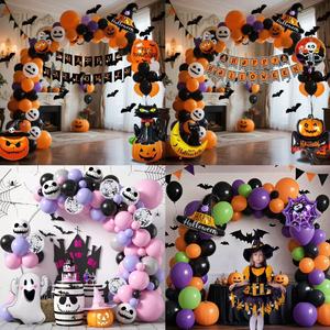 Set <span class=keywords><strong>de</strong></span> Decoración <span class=keywords><strong>de</strong></span> Globos <span class=keywords><strong>de</strong></span> Halloween, 12 Estilos, Kit <span class=keywords><strong>de</strong></span> Arco para Fiesta, Negro, Naranja, Morado, <span class=keywords><strong>Verde</strong></span>, Confeti, Guirnalda <span class=keywords><strong>de</strong></span> Látex, BOO, Calavera, Fantasma, <span class=keywords><strong>Bruja</strong></span> - Product Image 2