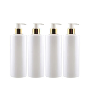 Ensembles cosmétiques de luxe recyclables en or de 2oz, 4oz, 6oz, 8oz, pots en plastique sans BPA pour beurre corporel, crème, shampoing, huile, après-shampoing, flacons pompe - Product Image 1