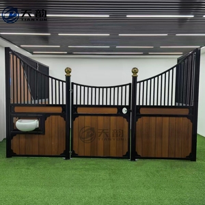 Establos Prefabricados para <span class=keywords><strong>Caballos</strong></span> <span class=keywords><strong>de</strong></span> Alta Resistencia con Techo, Cobertizo para <span class=keywords><strong>Caballos</strong></span> con Estructura <span class=keywords><strong>de</strong></span> Acero Galvanizado en Caliente para Uso en Granjas - Product Image 6