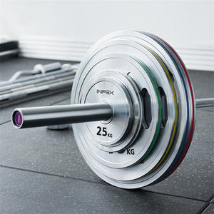 INPEK toptan gümüş krom kaplı çelik ağırlık plakaları kalibre halter plakaları halter dambıl ağırlığı - Product Image 4