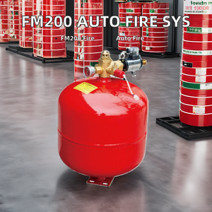 Système d'extincteur à poudre sèche mural en acier rouge pour les incendies de classe A, B, E et les batteries lithium-ion, usage industriel - Product Image 6