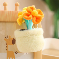Jouets en peluche plante succulente porte-clés tentures voiture sac fleur en forme de peluche porte-clés