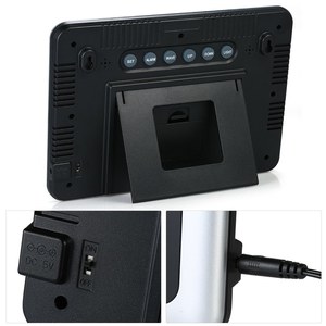 Termohigrómetro y Barómetro Electrónico, Reloj Meteorológico Multifuncional <span class=keywords><strong>con</strong></span> Pantalla LCD, Estación Meteorológica <span class=keywords><strong>con</strong></span> Reloj, Doble Alimentación, Pronóstico del Tiempo - Product Image 4