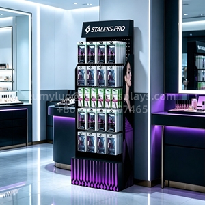 Exhibidores de Pared de Metal con Panel Perforado, Sistema de Ganchos Personalizados para Colgar Brochas de Maquillaje y Exhibir Cosméticos - Product Image 5