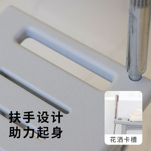 Bathroom Shower Stool Double Layer Plastic Non Slip Seat For Elderly Pregnant Women Children <b>Storage</b> <b>Bath</b> Tub Seat - Product Image 3