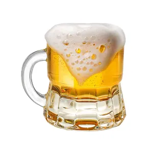 1oz 30ml Mini Jarra de cerveza Vasos de chupito Steins Vaso de cerveza Mason Tazas transparentes con asa