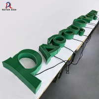 Letrero Luminoso LED 3D con Logotipo Personalizado, Letras de Canal con Iluminación Frontal, Resistente al Agua IP65, para Exteriores, para Tiendas y Edificios