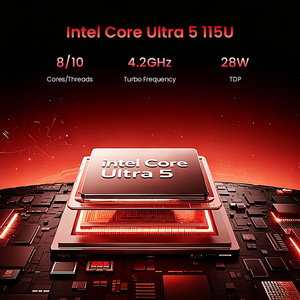 แล็ปท็อป Core Ultra 5 115U หน้าจอขนาดใหญ่ 17.3 นิ้ว แรม 16GB DDR5 ความจุ 256GB SATA SSD AI Office เดสก์ท็อปพีซี โน้ตบุ๊ก คอมพิวเตอร์ ยี่ห้อ N - Product Image 3