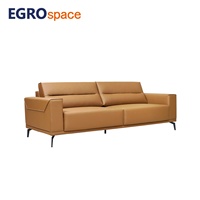 Ensemble de salon EGROspace au design populaire, canapé sectionnel moderne en cuir, mobilier minimaliste pour visiteurs et bureau