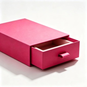 Wholesale Custom Logo Recyclable Rigid Sliding <b>Gift</b> <b>Box</b> with Velvet Lining for Rings, Necklaces, <b>Earrings</b> Packaging - Product Image 1