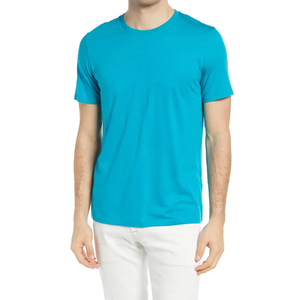 เสื้อยืดผู้ชายคอกลมสีพื้นคุณภาพสูงปี 2026 แขนสั้นสั่งทำได้ทุกขนาด พร้อมบริการ OEM - Product Image 1
