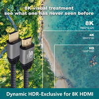 Nouveauté haute définition 8K pour câble HDMI 2.1 avec gaine PVC HDR dynamique 48 Gbps pour moniteur lecteur DVD et projecteur
