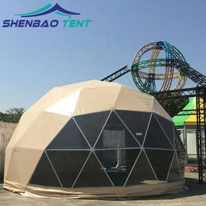 Tende da esterno diametro 6m Hotel Dome House Glamping <span class=keywords><strong>Dom</strong></span> geodetico con copertura del tetto in PVC per il campeggio - Product Image 5