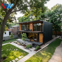Maison de jardin préfabriquée en conteneur maritime de 20 pieds, maisons préfabriquées portables, 3 chambres, préfabriquées de luxe