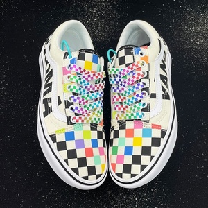 Flat Rope Polyester Shoelaces Checkerboard White and <b>Black</b>, Classic Canvas Sneaker <b>Laces</b> for Casual Sports Men Women - Product Image 4