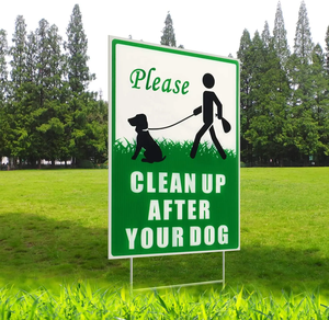 Panneau de jardin personnalisé extérieur imperméable et réutilisable imprimé UV Panneau PP durable Panneau en H sans caca de chien Couleurs personnalisées Vente en gros au détail - Product Image 2