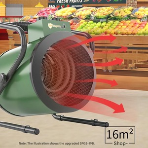 Chauffe-air industriel certifié CE 3KW 3000W, prix usine et livraison rapide, tube chauffant en acier inoxydable avec protection contre la surchauffe - Product Image 3