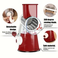 Keuken 3-in-1 fruit snijder, -schaaf en -molen, kaasrasp, handmatige roterende groentesnijder